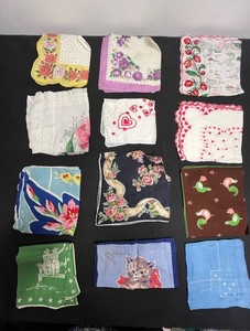 Vintage Handkerchief Assortment - Floral, Novelty & Embroidered Designs