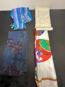Designer Scarves - Hermes & Assorted Scarves (Lot of 4)
