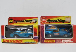 2 Near Mint Condition Vintage MATCHBOX Speed King Cars