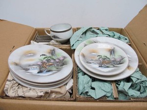 Large Lot of Vintage Dragon Ware Dishes