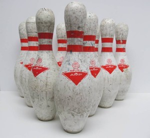 Set of 10 Vintage AMF Bowling Pins