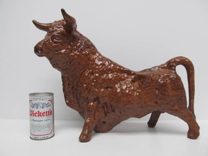 Large Vintage Mid Century Ceramic Bull Sculpture