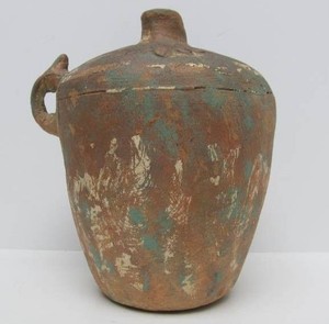 Primitive Vintage Terra Cotta Pottery Jug