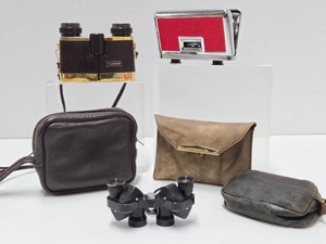 3 Small Pair of Binoculars wCases