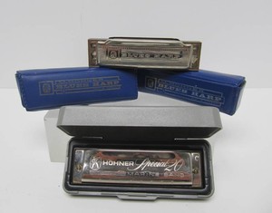 Group of Vintage Harmonicas