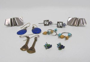 6 Sets of Vintage Sterling Silver Earrings