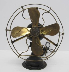 Neat old Vintage GE Smaller Sized Brass Bladed Fan