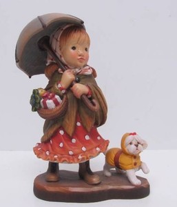 Excellent Larger ANRI Carved Wood Sculpture by John Sands - Sarah Kay