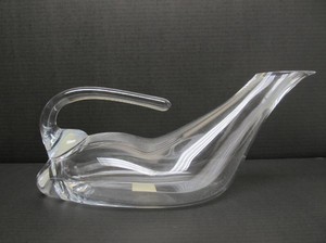 Vintage Mid Century Hand Blown Austrian RIEDEL Crystal Duck wine Decanter&nbsp