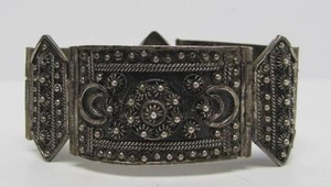 Old Vintage Signed Sterling Silver Bracelet - 37g
