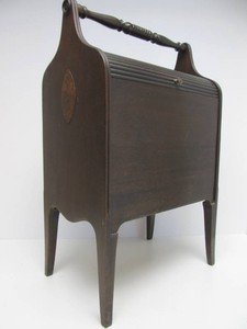 Vintage Roll-Top Sewing Cabinet wDovetailed Drawer