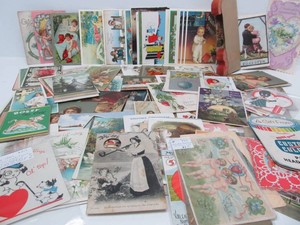 Lot of Antique Postcards Advertising etc