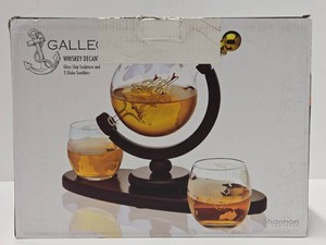 New in Box Galleon Whiskey Decanter