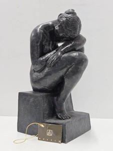 Large 16.5 Figural Sculpture - Moment of Silence