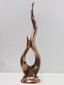 Large Metallic Copper Flame Sculpture&nbsp