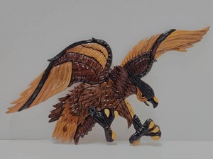 Multi-Wood Flying Eagle Wall Sculpture