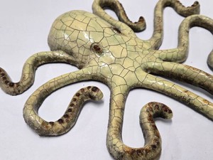 Very Cool Cast Metal Octopus Wall Sculpture