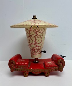 Mid Century Ceramic & Fiberglass Desk Lamp