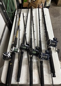 Nice Lot of Deep Sea Fishing Rods wReels #1