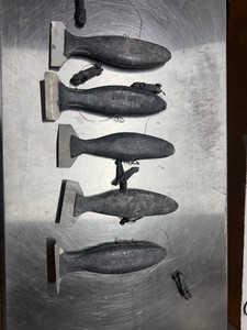 Lot of 5 Large Deep Sea Fishing 10lb Lead Weights