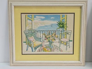 Framed Signed Numbered Vintage Tropical  Jamaican Print by Lloyd van Pitterson - Afternoon Delight