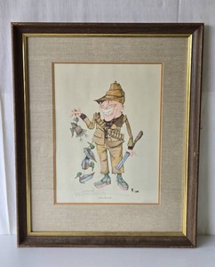 Framed Signed Numbered Cartoon Artwork - Cheesebrough
