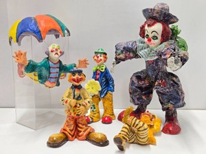 Estate Lot of Clown Sculptures