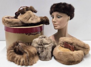 Collection of Vintage Genuine Fur Ladies Hats