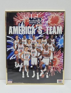 Framed 1992 Americas Team US Olympic Basketball Dream Team Poster