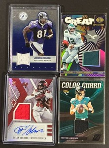 Trevor Lawrence, Cunningham and More Memorabilia Cards - 4 Cards