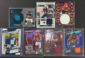 Various Memorabilia Jersey Cards - 7 Cards
