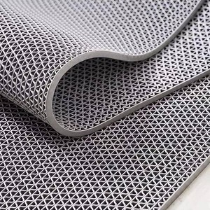 WochiTV Non Slip Drainage Mats PVC Pool Floor Mat 0.23 Thick Outdoor Indoor Parking Space Mat for Bathroom Garage Basement Backyard Commercial Kitchen 3x3.3Ft, Grey