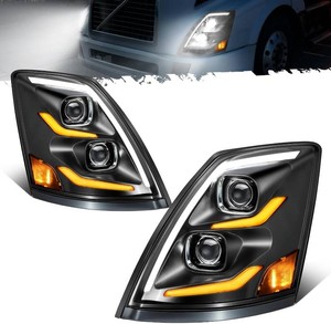 $500 Partsam LED Headlights Assembly Compatible with VNL VN 2004-2017, DOT Approved with Start Animation HighLow Beam Sequential Turn Signal DRL Marker Lights, IP67 6500K