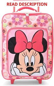 Fast Forward Minnie Mouse Girls Luggage 16 Soft Side Wheeled Pilot Case- Rolling Suitcase 16x12x5