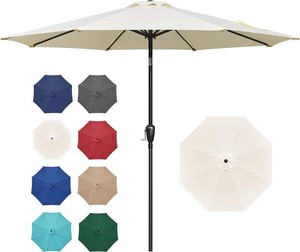 Simple Deluxe 9 Patio Umbrella Outdoor Table Market Yard Umbrella with Push Button TiltCrank