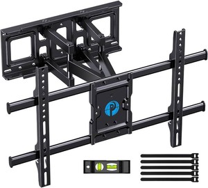 Pipishell Full Motion TV Wall Mount for Most 37-84 Inch TVs up to 132lbs, Wall Mount TV Bracket Articulating Swivel Tilt Extension Leveling Max VESA 600x400mm Fits 1216 Wood Stud, PILFK1