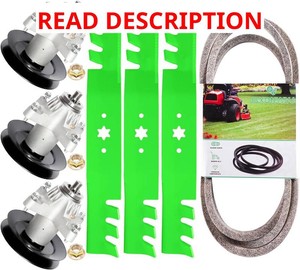 50 Inch Mower Deck Rebuild Kit Fit for Cub Cadet RZT50 RZT 50 50VT White Outdoor ZT 50 ZT50 Parts Spindle 618-04126 Blade 942-04053C Belt 754-04044