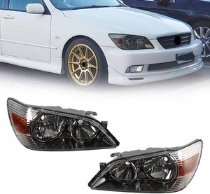 $230 Halogen Headlight Compatible with 2001-2005 Toyota Altezza RS200 Compatible with 01-05 Lexus IS200 IS300 Black Housing Headlamp Assembly Pair WO Bulbs Non HID Driver & Passenger Side