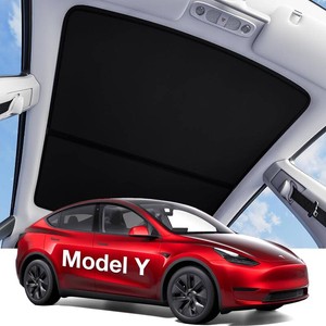 Wigoo for Tesla Model Y Accessories Sunshade Roof, Interior Black