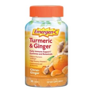 Emergen-C Turmeric & Ginger Gummy - 36ct Certified Gluten-Free, Naturally Flavored, Vitamin C 250mg
