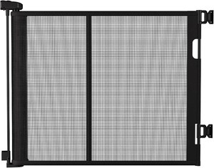 200 inches Extra Wide Retractable Baby Gate, 41.5 inches Tall Mesh Safety Gate for Oversized Openings, Living Rooms, Patios, Child & Pet Barrier for Indoor Outdoor Use, Black