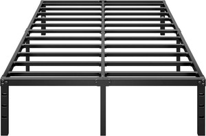 HLIPHA Metal Platform Bed Frame 12 Inch Tall,No Box Spring Needed,Queen Size Bed with Heavy Duty Strong Support Slats,Easy to Assemble,Black