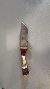 Bone Handled Custom Damascus Knife