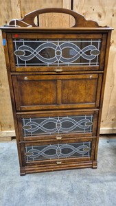 antique oak barrister bookcase and secretary desk