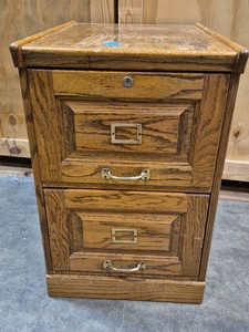 vintage 2 drawe file cabinet