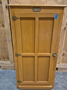 White Clad solid oak wood ice box cabinet