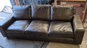 potterybarn leather sofa