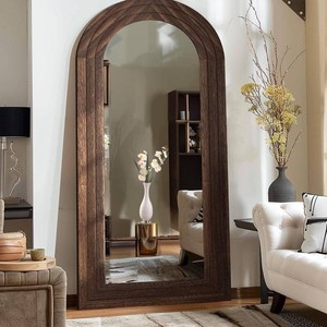 $220 ZHUNFA Arched Full-Length Wood Frame Mirror