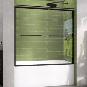 $330 GETPRO Tub Shower Door Sliding 56-60 in. W