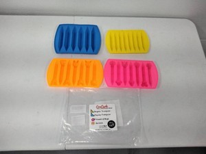 CraCycle 4 Assorted Silicone Crayon Molds - Triangular, Chunky, Flowers and Bugs, Animals